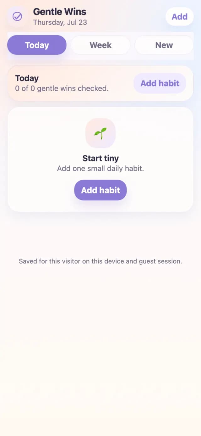 ADHD Habit Tracker app built with Ferry Fast