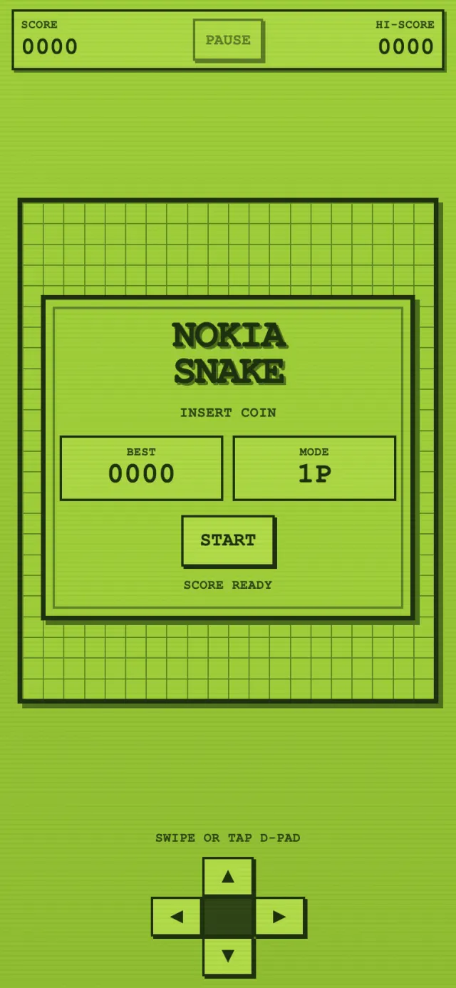 Nokia Snake running on a phone